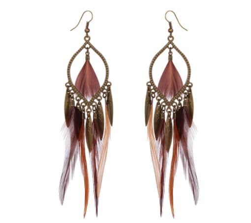 boucles d'oreilles plume